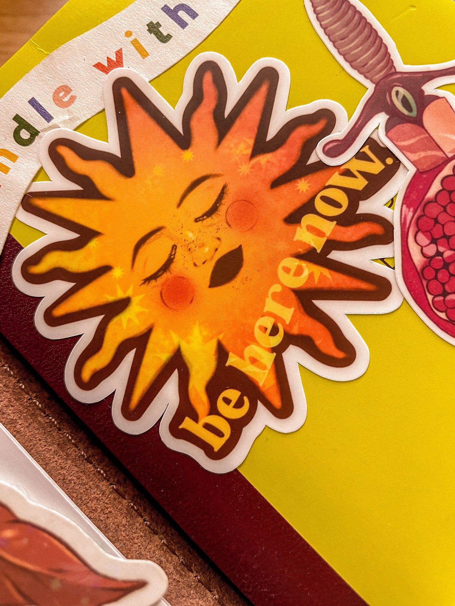 Be Here Now Sun Sticker