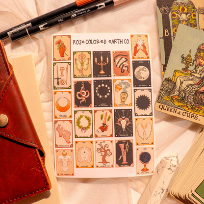 Tarot Card 78 Sticker Pack | Major and Minor Arcana